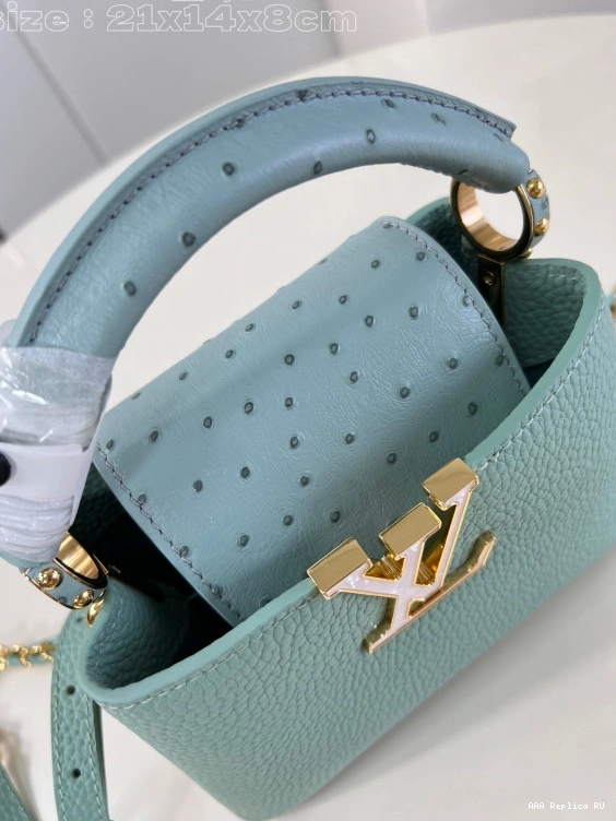 Aaa replica ru VUITTON MINI-22*12*8CM LOUIS CAPUCINES 0814
